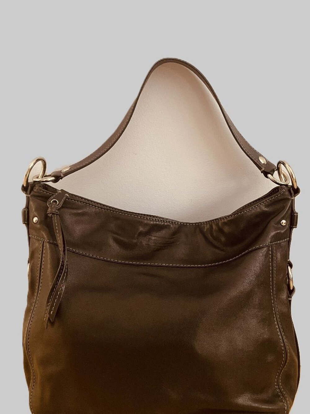 Coach Zoe Black Leather Hobo Shoulder Bag F14706